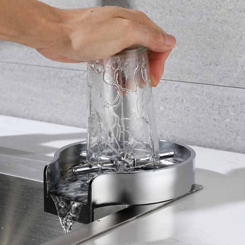 Limpiador de Vasos y Vajilla a Presión para Mesada