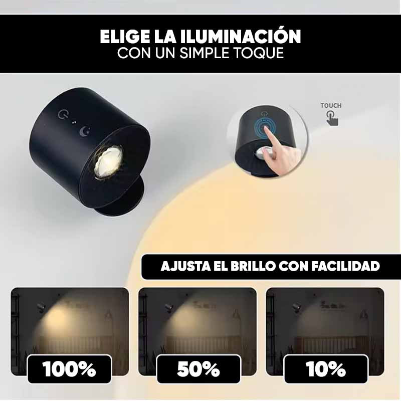Lampara Circular Magnetica 360 grados Negra