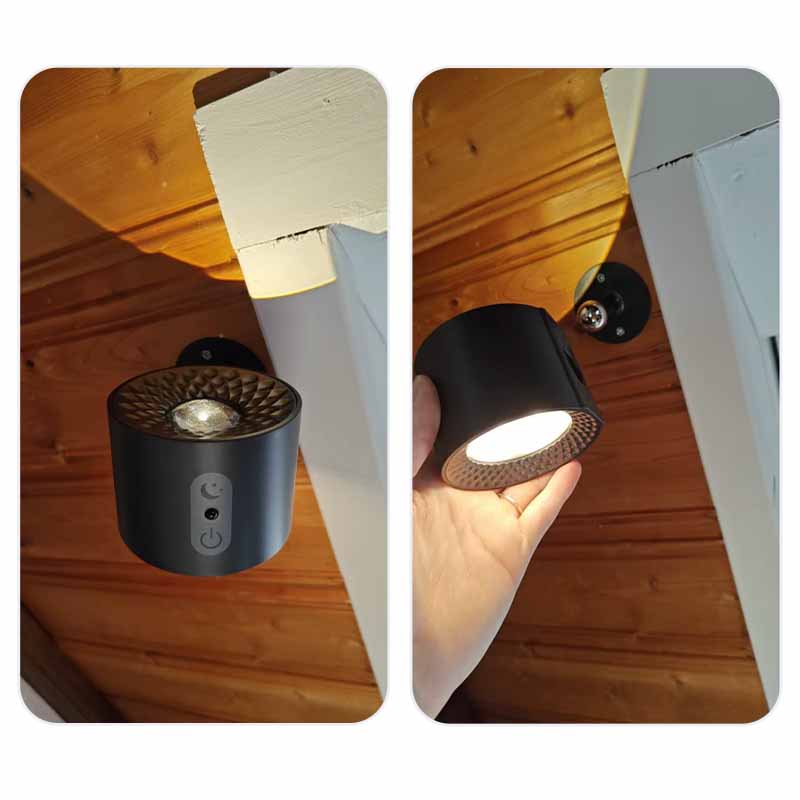 Lampara Circular Magnetica 360 grados Negra