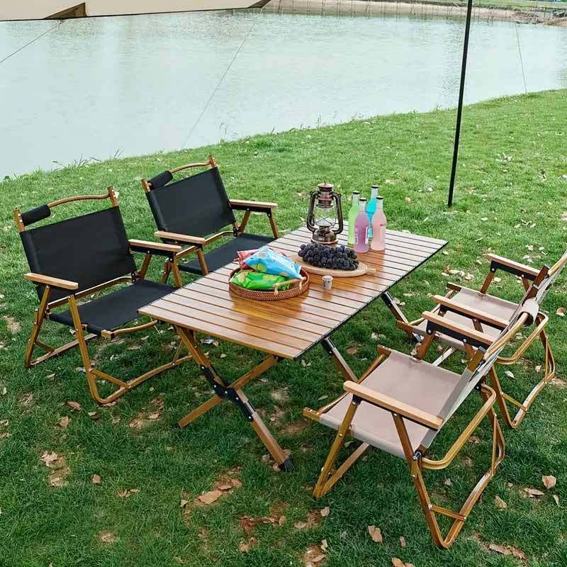 Silla Reposera Premium en Acero y Madera