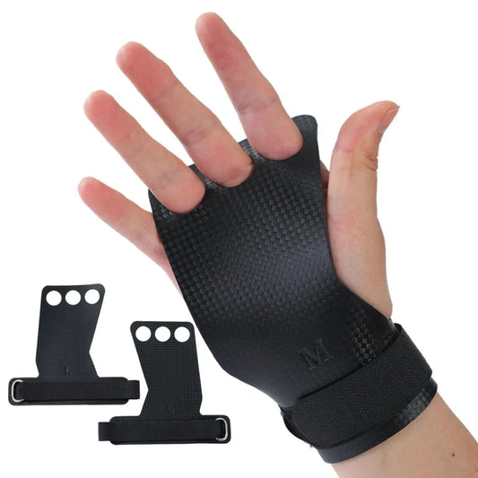 Calleras Hand Straps de Carbono Liso para Entrenamiento Gym