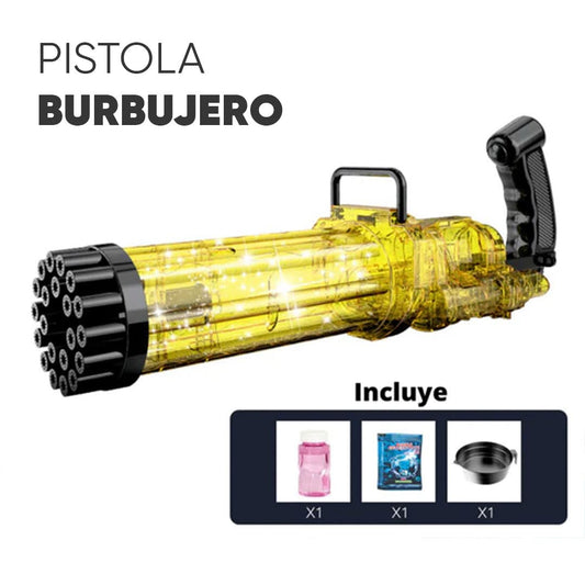 Pistola Burbujero con 21 Disparadores y Luces