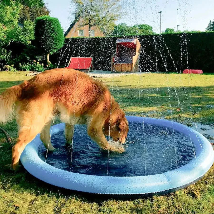 Alfombrilla Piscina De Aspersión Para Mascotas Inflable