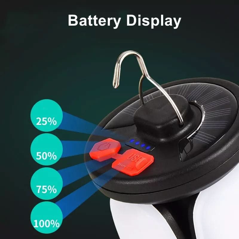 Linterna Farol Power Bank con Panel Solar