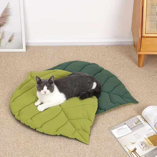 Cama Refrescante Verano para Mascotas con Forma de Hoja