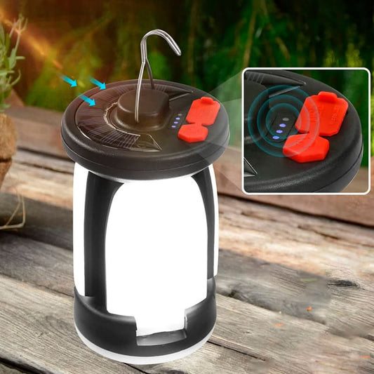 Linterna Farol Power Bank con Panel Solar