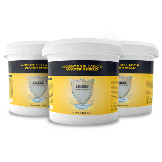 Pack de 3 Agente Sellador Water Shield Marca Leisel 1 Litro